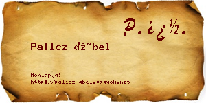 Palicz Ábel névjegykártya